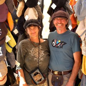 Jim and Carol Young of the Hat People. This weeks featured artisans at the Lithia Artisans Market. 
