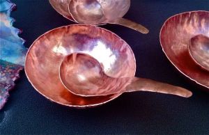 Copper bowls hand pounded by our artisan of the week, Steve McLaren. 