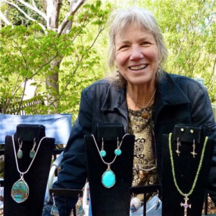 Lynn Powell of Greensprings Silver and Gems is showing this weekend at Lithia Artisans Market of Ashland, Oregon. 