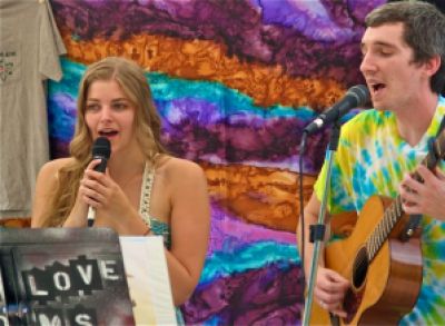 Caleb Orton, here shown in his short lived duo called Love Atoms, will be at the Lithia Artisans Market to play his original tunes, Sunday, October 12 from 2-4.