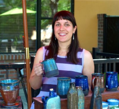 Potter Lisa Eldridge is one of our newest members at Lithia Artisans Market. Weekends along Ashland Creek. 