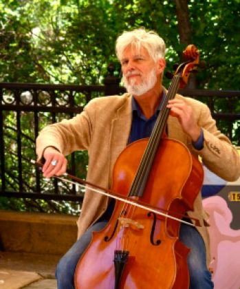 Daniel Sperry is a fine cellist and plays regularly at the Lithia Artisans Market of Ashland, Oregon.