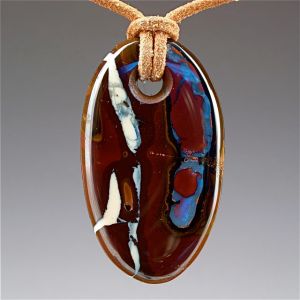 Marcus Scott, The Stone Bead, Boulder Opal Pendant, Lithia Artisans Market Ashland, Oregon